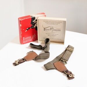 Brown Striped Suspenders